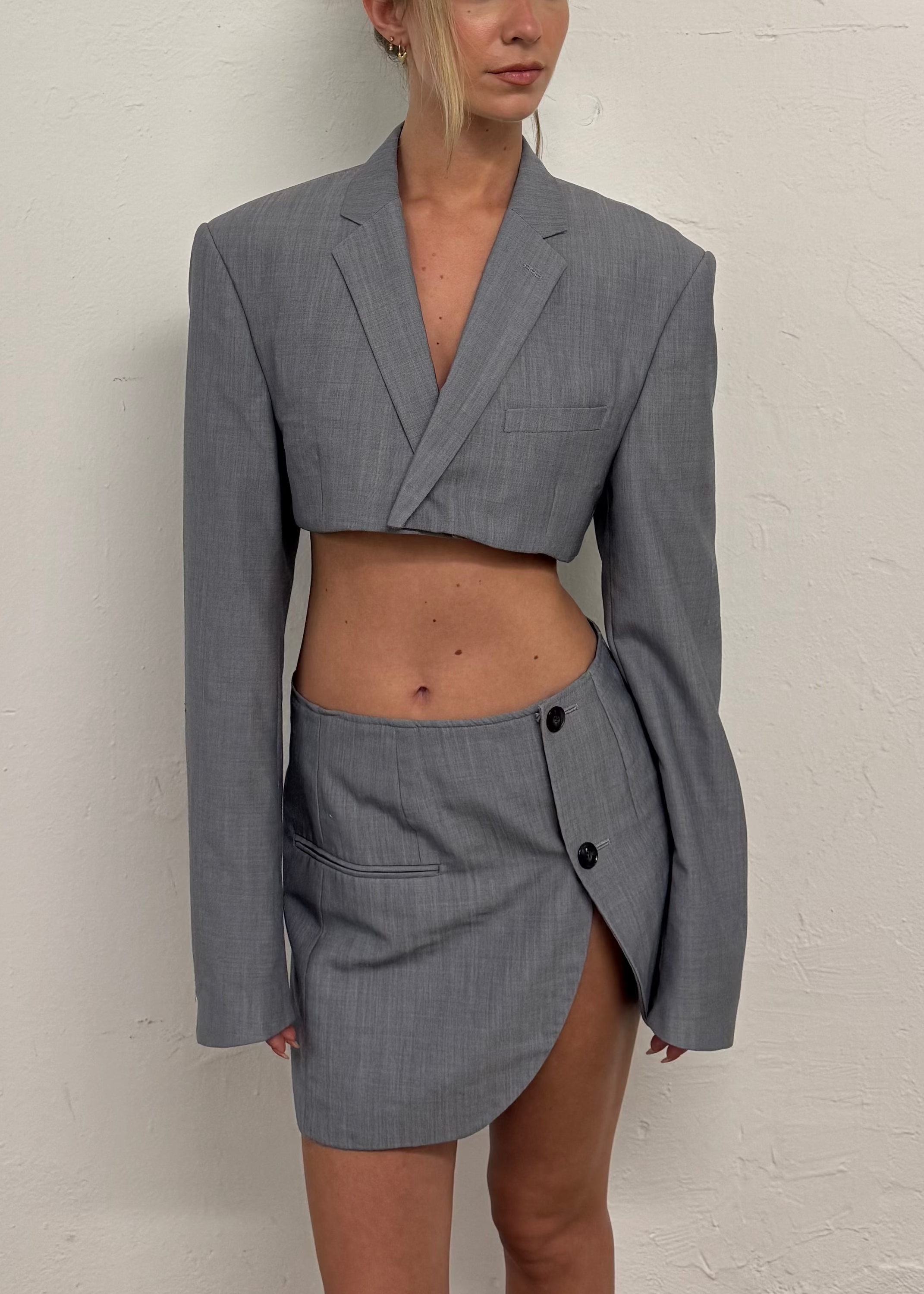 Cropped Blazer Set